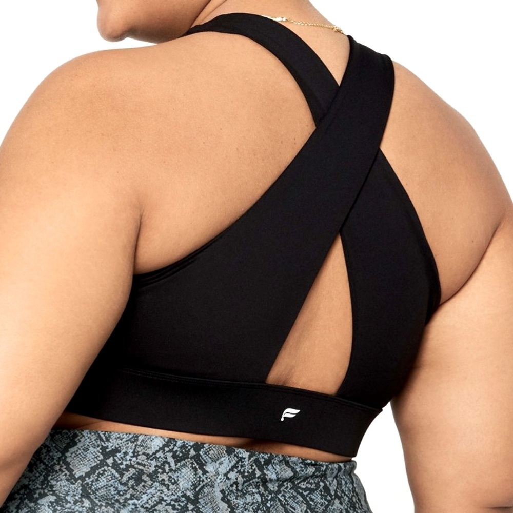 Fabletics Oasis Twist Black Medium Impact Sports … - image 2